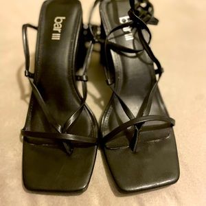 Bar III “Alana Tie-Up Geo- Heel Straps Sandal” Excellent Used Condition